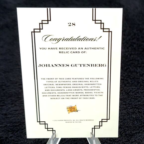 Authentic Johannes Gutenberg Handwriting Relic Piece of History Amazing Inventor - Picture 4 of 4